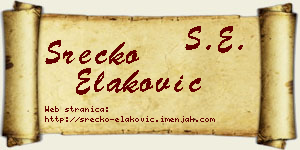 Srećko Elaković vizit kartica